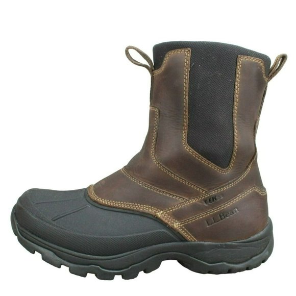 L.L. Bean Other - LL Bean Storm Chaser Brown Leather Waterproof Chelsea Ankle Duck Boots Size 8 M